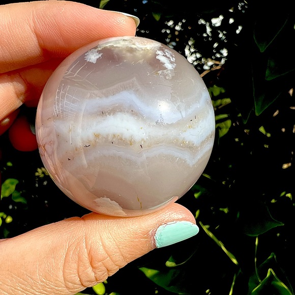 Translucent Flower Agate Sphere - Picture 1 of 9